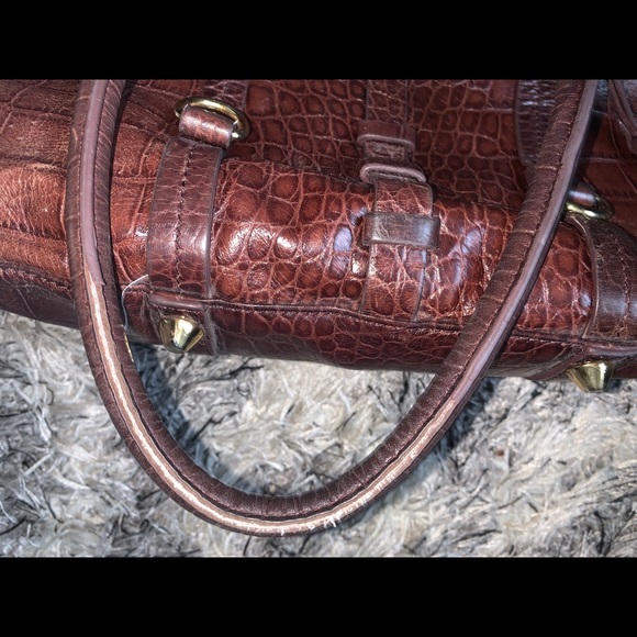 Badgley Mischka Croc Embossed Satchel - Picture 7 of 12
